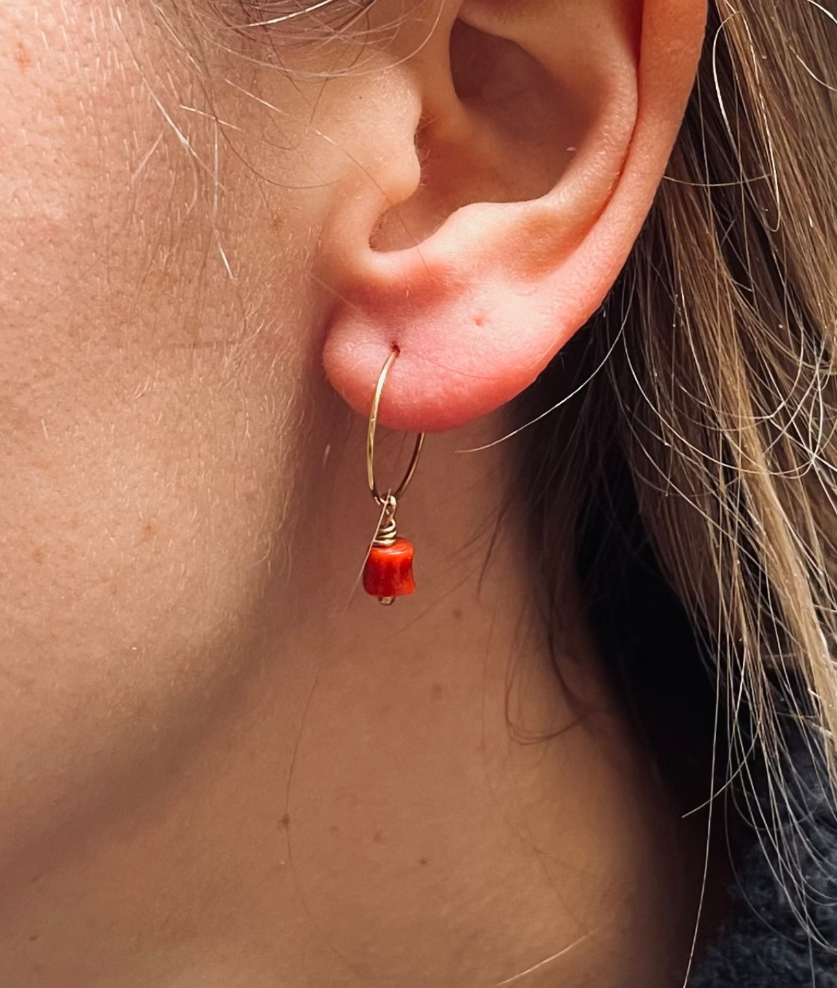 Pendientes criolla Coral