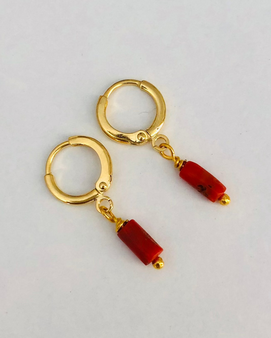 Pendientes coral