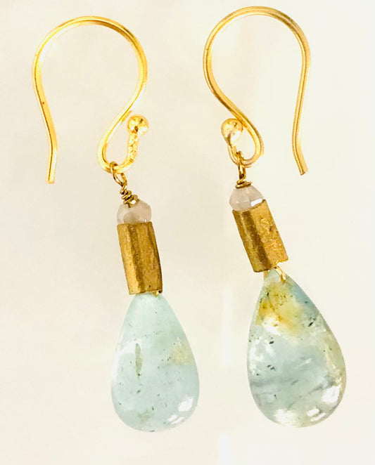 Pendientes Aguamarina