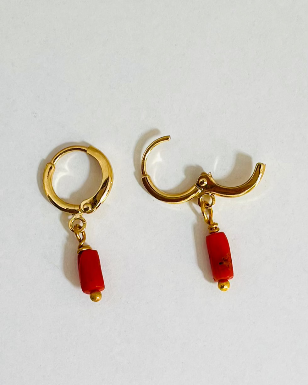 Pendientes coral