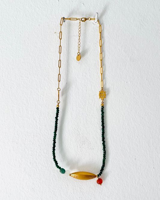 Collar Vaina con Esmeraldas