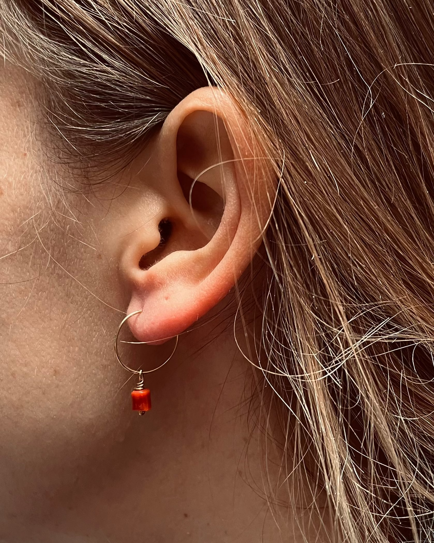 Pendientes  criolla Coral