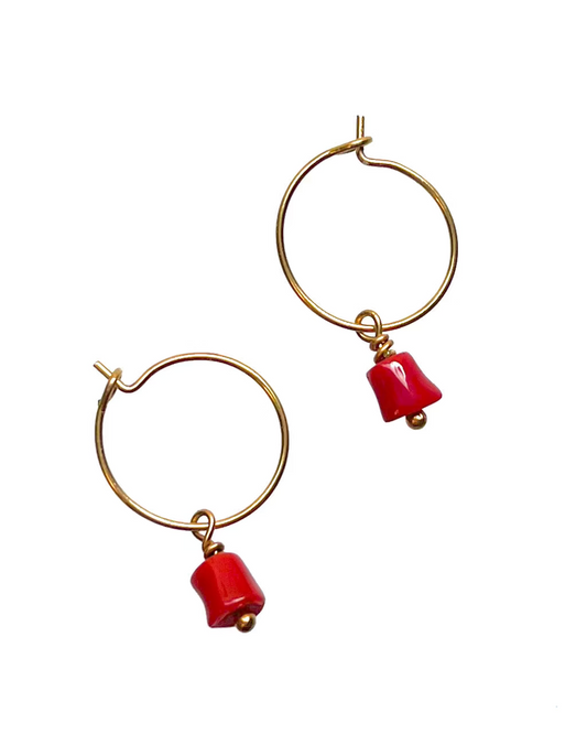 Pendientes  criolla Coral